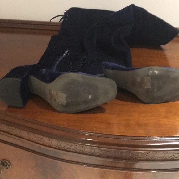 2 /$20 H by Halston NAVY CORD OVER THE KNEE BOOTS - Picture 7 of 7